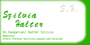 szilvia halter business card